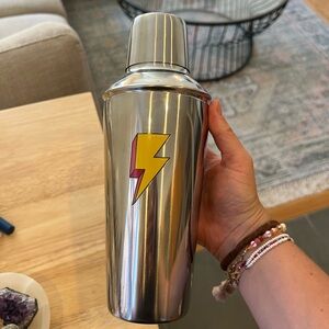 Lightening bolt cocktail shaker